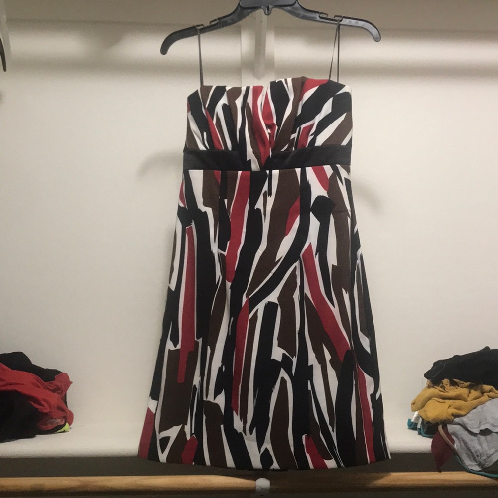 Strapless body con evening dress